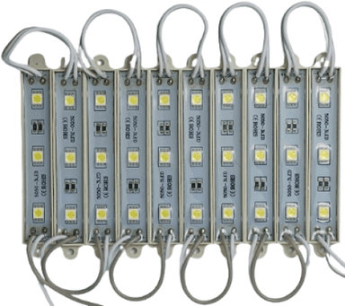 TABELA RIGIDA 3 LED 5050 SMD BRANCO 12V CARTELA C/ 10 UNIDADES