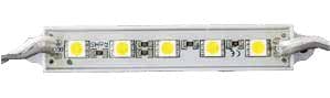 TABELA RIGIDA 5 LED 5050 SMD AZUL 12V CARTELA C/ 10 UNIDADES
