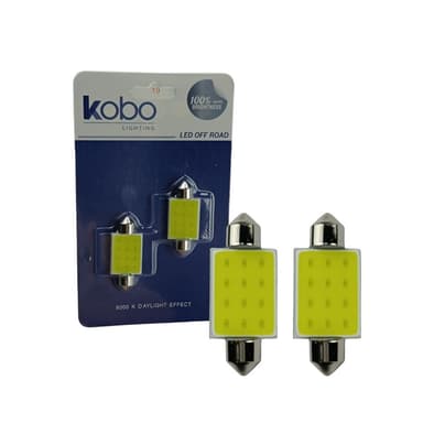 LAMPADA LED TORPEDO COB 39MM BRANCO 12V PAR
