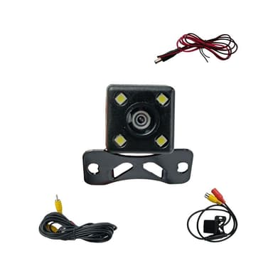 CAMERA DE RE QUADRADA C/ 4 LEDS ENCAIXE BORBOLETA FIRST OPTION