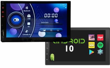 COMBO MULTIMIDAS ANDROID 7POL + CARPLAY 7POL SEM FIO