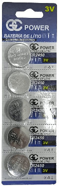 PILHA MOEDA 3V 2450 GC POWER CARTELA C/ 5 UNIDADES