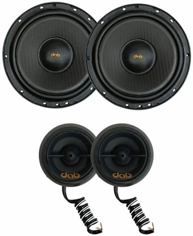 KIT 2 VIAS DAB AUDIO 5 POLEGADAS TRIAXIAL 180W RMS 4 OHMS LINE BLACK