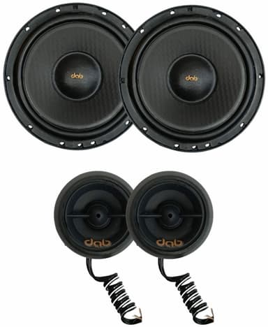 KIT 2 VIAS DAB AUDIO 6 POLEGADAS TRIAXIAL 180W RMS 4 OHMS LINE BLACK