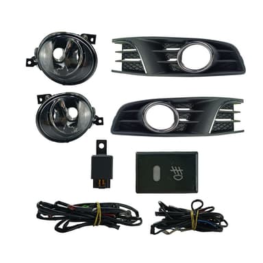 FAROL DE MILHA POLO 2012 MOLDURA CROMADA BOTAO CURTO MODELO ORIGINAL