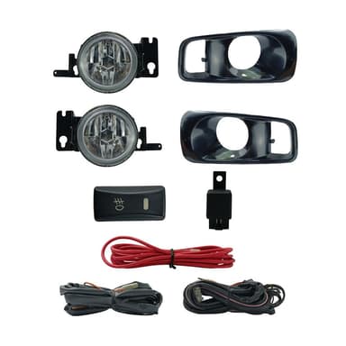 FAROL DE MILHA CIVIC 1999 A 2000 MOLDURA PRETA BOTAO MODELO ORIGINAL PAINEL