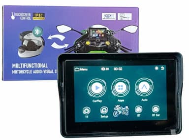 CENTRAL MULTIMIDIA MP5 5" PARA MOTO C/ CARPLAY E ANDROID AUTO FIRST OPTION