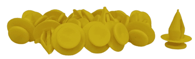 GRAMPO DE FORRACAO PORTA KA/FIESTA AMARELO PCT C/ 20 UNIDADES