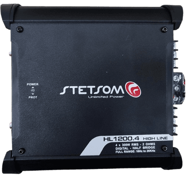 AMPLIFICADOR HL 1200.4 HIGH LINE 1200W RMS 4 X 300W RMS STETSOM