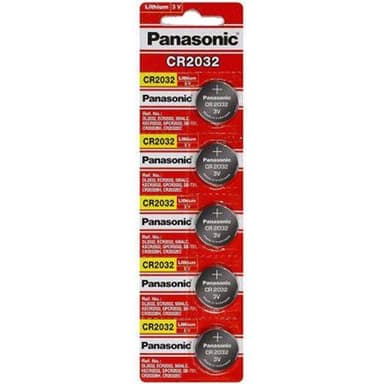 PILHA P/ ALARME 2032 3V MOEDA PANASONIC EMB. C/5