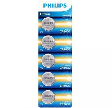PILHA P/ ALARME 2032 3V MOEDA PHILIPS EMB. C/5