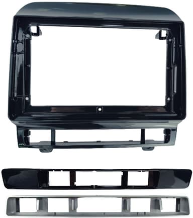 MOLDURA 9" VW TOUAREG 2011/20177 BLACK PIANO COM MOLD. AUX. 3/5 BOTOES AIKON