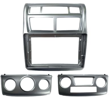 MOLDURA 9" KIA SPORTAGE 2007 /2010 A/C ANALOGICO E UMA MOLDURA P/ A/C DIGITAL PRATA AIKON