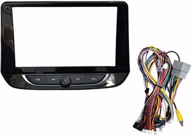 MOLDURA 9" CHEVROLET ONIX 2020 / 2024 PRETO FOSCO C/ CHICOTE E CANBOX