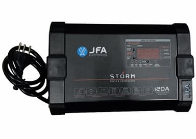 FONTE CARREGADOR DE BATERIA 120 AMPERES AMP BOB STORM JFA