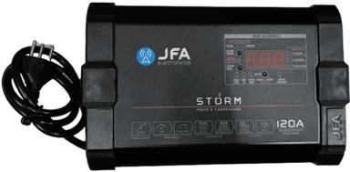 FONTE CARREGADOR DE BATERIA 120 AMPERES AMP STORM PLUS JFA