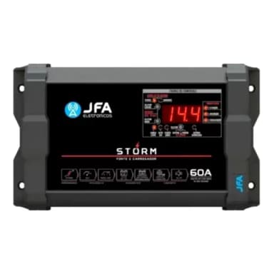 FONTE CARREGADOR DE BATERIA 60 AMPERES AMP STORM PLUS JFA