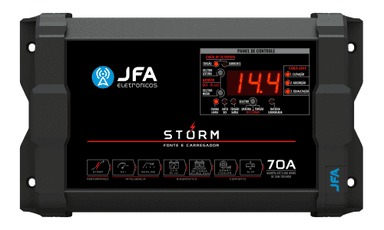 FONTE CARREGADOR DE BATERIA 70 AMPERES AMP STORM PLUS JFA