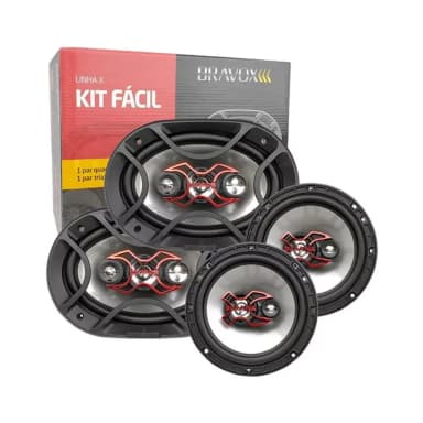 KIT FACIL BRAVOX 4 PCS 6X9 / 6" 240 WRMS LINHA X