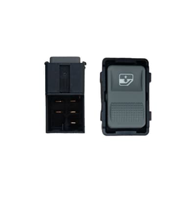 INTERRUPTOR VIDRO GOL G3 TRASEIRO SIMPLES 2000 / 2005 GRAFITE LED AMBAR CINOY