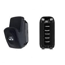 INTERRUPTOR VIDRO CLIO 5 PINOS 2000 ATE 2012 TECLA PRETA LED AMBAR