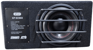 CAIXA AMPLIFICADA KNUP 8" + 1 CANAL 300W RMS