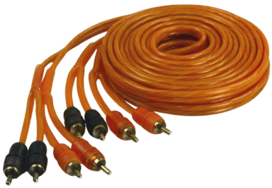 CABO RCA 5 MTS 4 VIAS 3.8MM LARANJA KX3