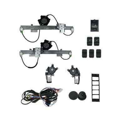 KIT VIDRO GOL BOLA 2 PORTAS INTERRUPTOR NO PAINEL C/ GRADE E TAPA BURACO MODULO TSM2D
