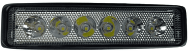 FAROL DE LED RETANGULAR 6 LEDS 30W 15X4X3,8 CM