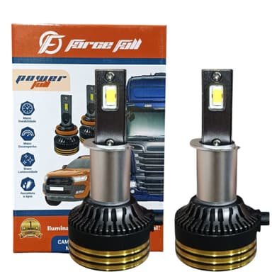 LAMPADA LED POWER FULL H3 120W PAR 24V TRUCK C/ CANCELLER FORCE FULL