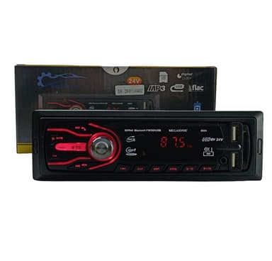 RADIO MEGASONIC 24V CAMINHAO 2 USB 4 CANAIS DE 50W RMS