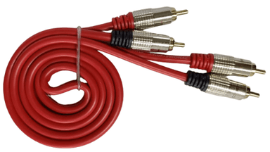 CABO RCA 1 MTS VERMELHO LINHA PROFISSIONAL PVC FLEXIVEL KX3