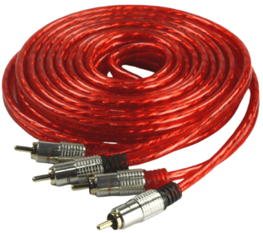 CABO RCA 5 MTS VERMELHO BLINDADO KX3