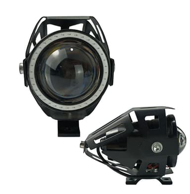FAROL DE LED PARA MOTO AZUL 27W PAR C/ CHAVE LIGA /  DESLIGA RAYX