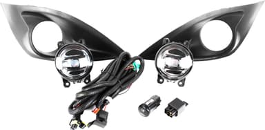 FAROL DE MILHA FIESTA 2010 > 2012 BOTAO MODELO ORIGINAL COM GRADE SHOCKLIGHT