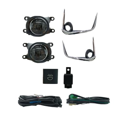 FAROL DE MILHA LED COROLLA 2020 MOLDURA CROMO BOTAO ORIGINAL