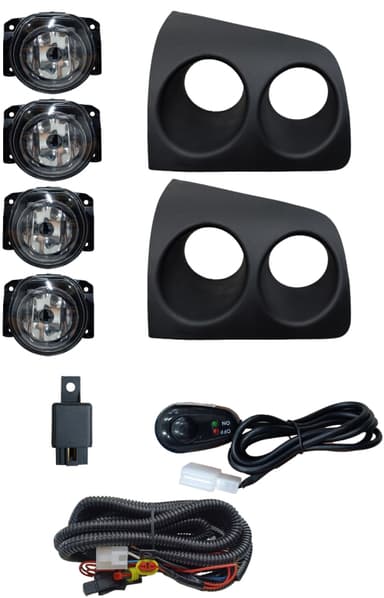 FAROL DE MILHA PALIO WEEK-STRADA ADVENTURE COM MOLDURA BOTAO UNIVERSAL TIGER