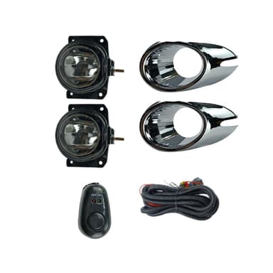 FAROL DE MILHA PALIO / SIENA G4 MOLDURA CROMADA BOTAO UNIVERSAL TIGER (ENCAIXE LAMPADA H1)
