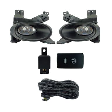 FAROL DE MILHA HONDA CITY 2009 - 2011 MOLDURA PRETA BOTAO ORIGINAL TIGER