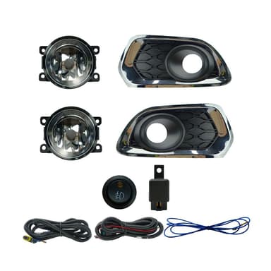 FAROL DE MILHA SANDERO 2015/2016 MOLDURA CROMADA BOTAO MODELO UNIVERSAL TIGER