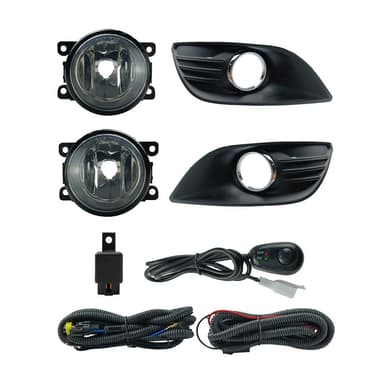 FAROL DE MILHA FOCUS 2010 A 2013 MOLDURA CROMADA BOTAO ALTERNATIVO