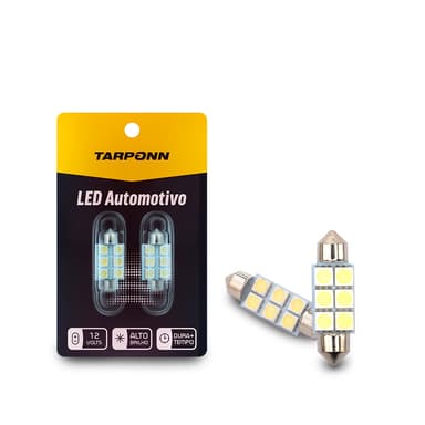 LAMPADA LED TORPEDO SJ5050 6 SMD 39MM TARPONN  PAR