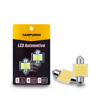 LAMPADA LED TORPEDO SJ-COB-12C 31MM TARPONN 1 PAR