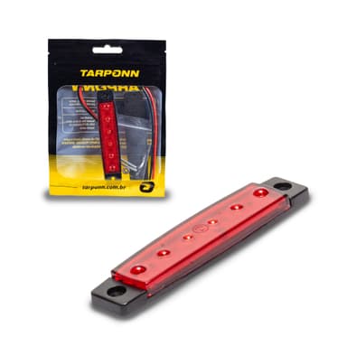 LANTERNA LATERAL LED VERMELHA 12/24V 6 LEDS TARPONN
