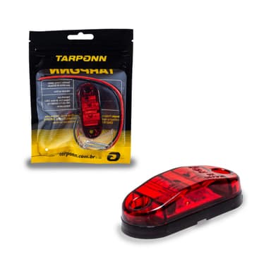 LANTERNA DELIMITADORA DE LED VERMELHA 12/24V 2 LEDS TARPONN