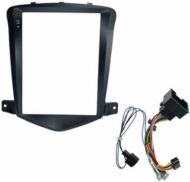MOLDURA TESLA 9.7" COM CHICOTE / CANBOX CHEVROLET CRUZE 2009 / 2014 PRETO FOSCO 2 MIX