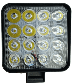 FAROL DE LED QUADRADO 16 LEDS 48W 8,5X8,5 CM VCLEAR