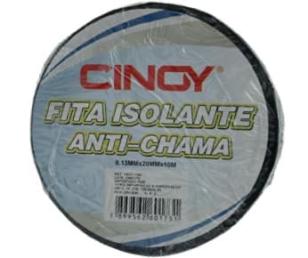FITA ISOLANTE ANTI CHAMA CINOY  0.13MM X 20MM X 10MTS ROLO COM 10 UNIDADES