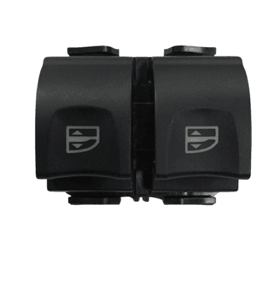 INTERRUPTOR VIDRO DUPLO CLIO - DUSTER - LOGAN - SANDERO - FLUENCE - OROCH LED BRANCO 6 PINOS CINOY