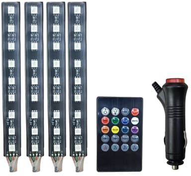 LED INTERNO SINCRONIZADO 9 LEDS C/ CONTROLE 8 CORES